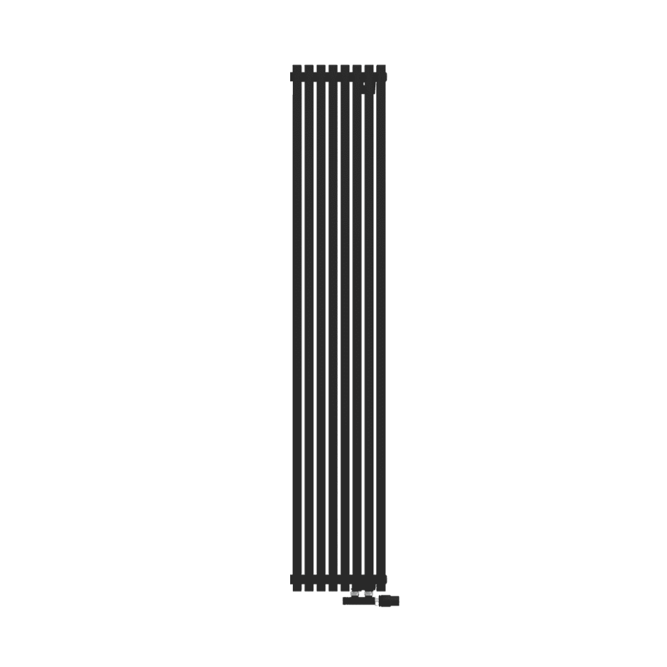 Радиатор КЗТО QUADRUM 30 V 1- 1750-8 RT RAL1T103S9005 (черный матовый муар)