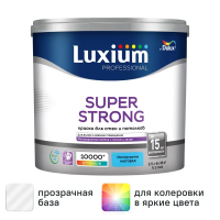 Краска для стен и потолков моющаяся Luxium Super Strong матовая цвет прозрачный база BC 2.25 л Краска для стен и потолков моющаяся Luxium Super Strong матовая цвет прозрачный база BC 2.25 л