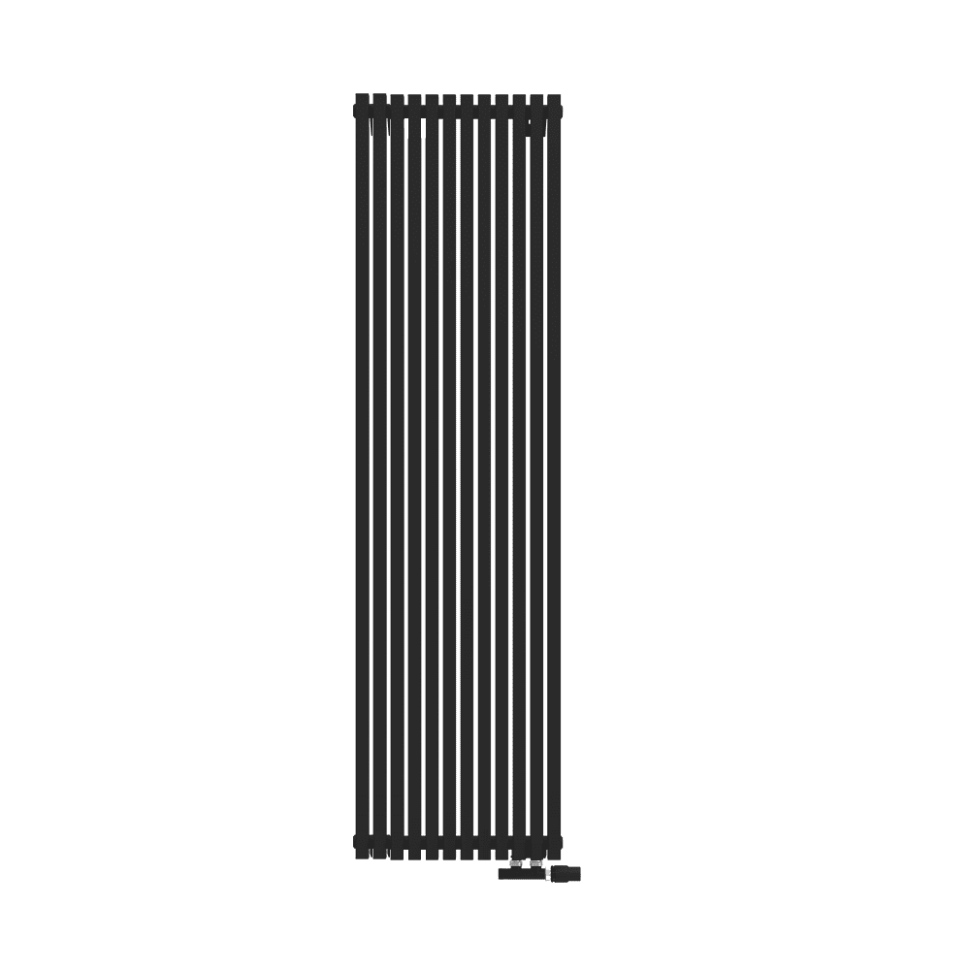 Радиатор КЗТО QUADRUM 30 V 1- 1750-12 RT RAL1T103S9005 (черный матовый муар)