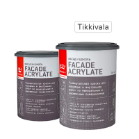 Краска фасадная Tikkivala Facade Acrylate матовая цвет белый база А 0.9 л Краска фасадная Tikkivala Facade Acrylate матовая цвет белый база А 0.9 л
