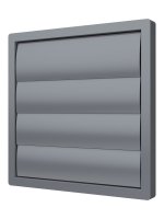 Выход стенной КФ фланец D200 жалюзи 242х242 ASA Gray ERA