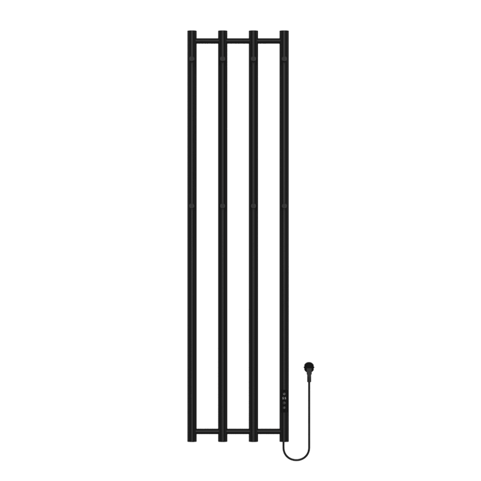 Полотенцесушитель электрический Primoclima TUBUS 1450*347, 4 трубки 250W, Черный