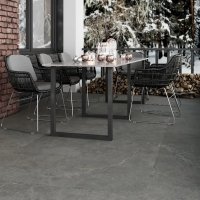Глазурованный керамогранит Incolor Pietra Nero 60x60 см 1.44 м² матовый цвет темный графитовый