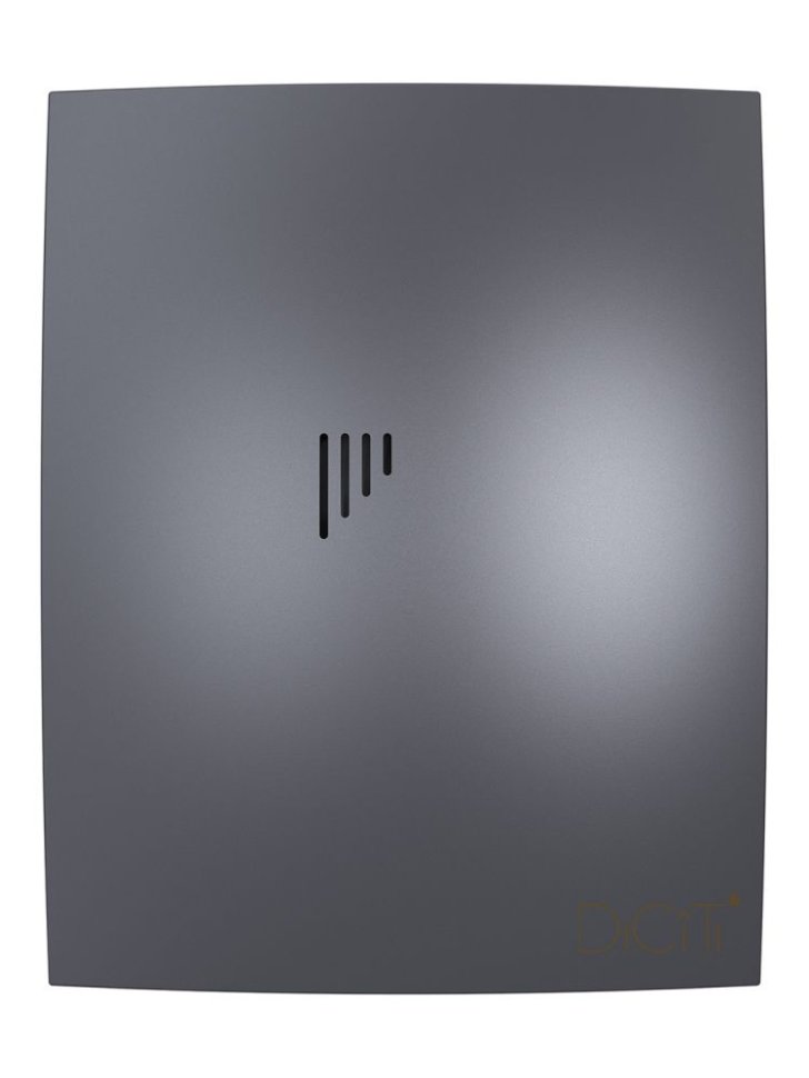Вентилятор накладной BREEZE D100 обратный клапан Dark gray metal DICITI