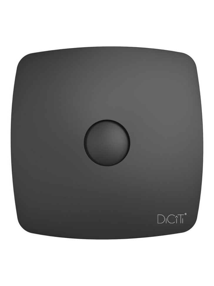 Вентилятор накладной RIO D100 обратный клапан Matt black DICITI