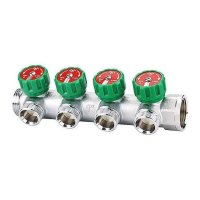 Коллектор регулирующий VARMEGA 1 4 х 1/2 хромированный VM14624 Коллектор регулирующий VARMEGA 1 4 х 1/2 хромированный VM14624
