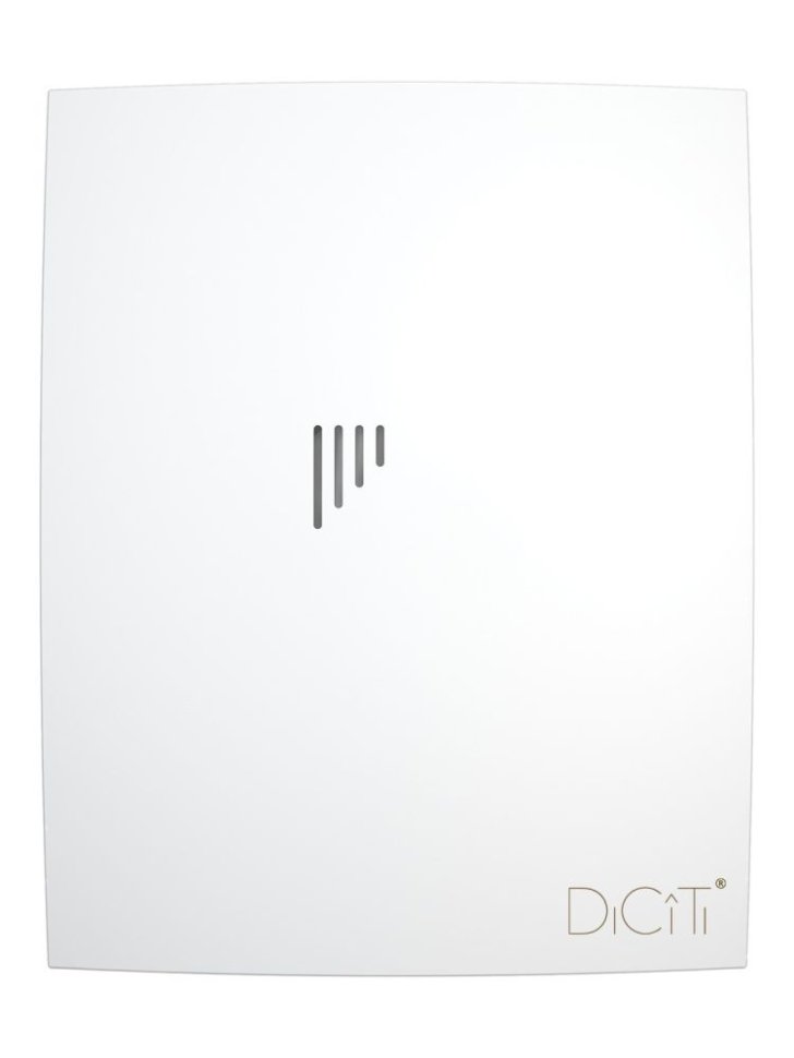 Вентилятор накладной BREEZE D100 обратный клапан Matt white DICITI