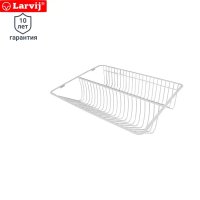 Полка для обуви выдвижная Larvij 55.5x13x41 см сталь цвет белый Полка для обуви выдвижная Larvij 55.5x13x41 см сталь цвет белый