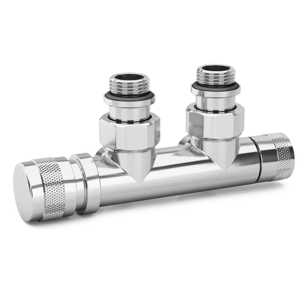Узел нижнего подключения SR Rubinetterie угловой 1/2"х3/4"Е Хром (левый)