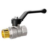 Кран шаровой латунный LD Pride 47.50.В-Н.Р Ду 50 Ру 25 (рычаг с бир.)