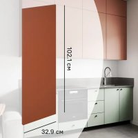 Фасад кухонного шкафа Тара 32.9x102.1 см KONSENSA МДФ цвет терракотовый