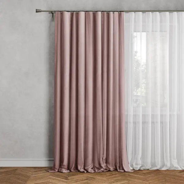 ЛЦ Штора на ленте Tegal 140x260 см цвет розовый Santal 4