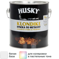 Краска по металлу Husky Klondike глянцевая цвет белый база А 2.5 л Краска по металлу Husky Klondike глянцевая цвет белый база А 2.5 л