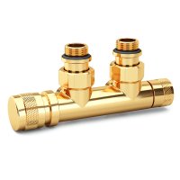 Узел нижнего подключения SR Rubinetterie угловой 1/2"х3/4"Е Золото (левый) Узел нижнего подключения SR Rubinetterie угловой 1/2"х3/4"Е Золото (левый)