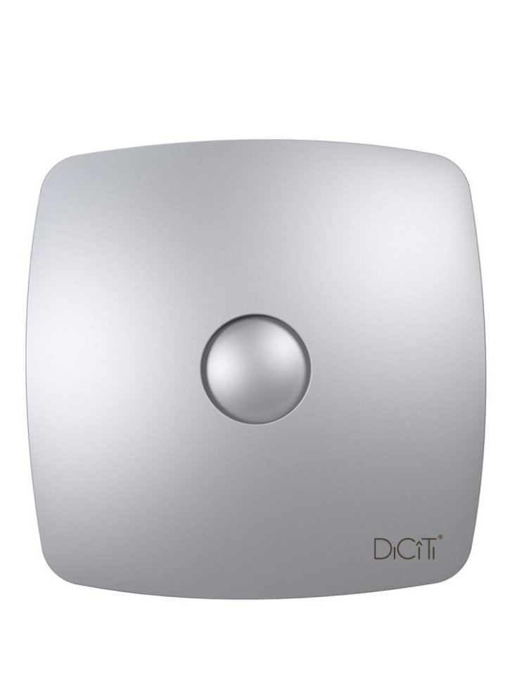 Вентилятор накладной RIO D125 обратный клапан Gray metal DICITI