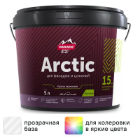 Краска фасадная Parade Arctic матовая прозрачная база С 5 л