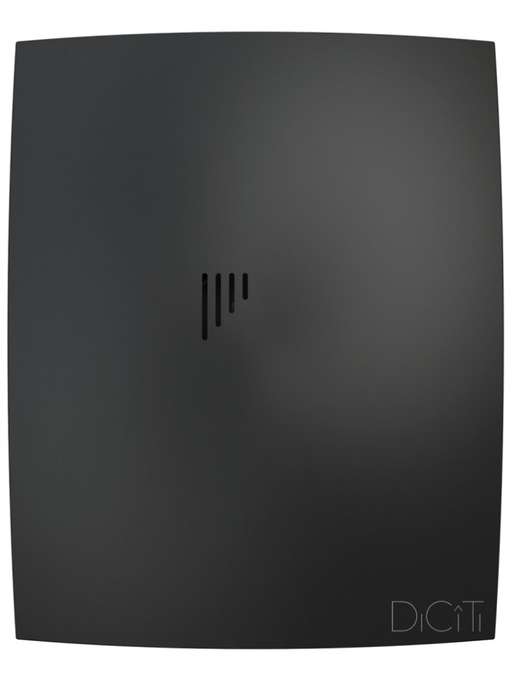 Вентилятор накладной BREEZE D125 обратный клапан Matt black DICITI