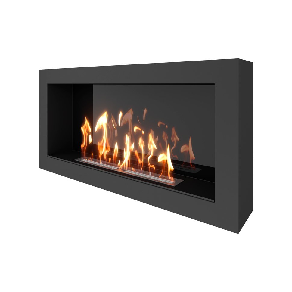 Биокамин SteelHeat WALL ONE 1100 LITE черный (Стемалит)