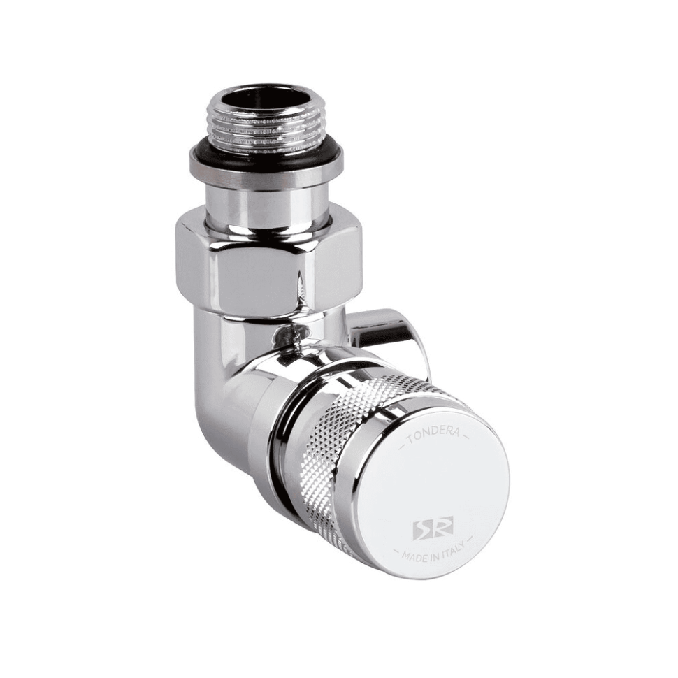 Вентиль на подачу вертикальный SR Rubinetterie Tondera 1/2", ручной регулировки, левый, Хром