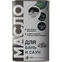 Масло для бани и сауны Mighty Oak цвет прозрачно-медовый 1 л Масло для бани и сауны Mighty Oak цвет прозрачно-медовый 1 л
