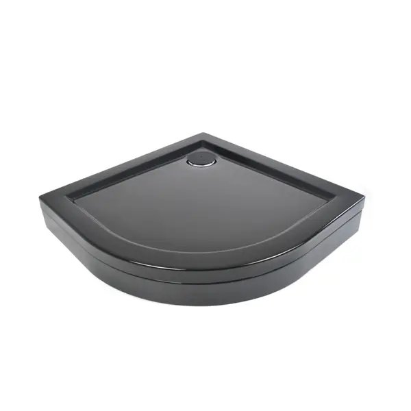 Душевой поддон Metakam Joy Black 1/4 круга акриловый 90x90 см сифон в комплекте
