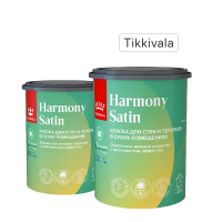 Краска для стен и потолков Tikkivala Harmony Satin моющаяся матовая цвет белый база А 0.9 л Краска для стен и потолков Tikkivala Harmony Satin моющаяся матовая цвет белый база А 0.9 л