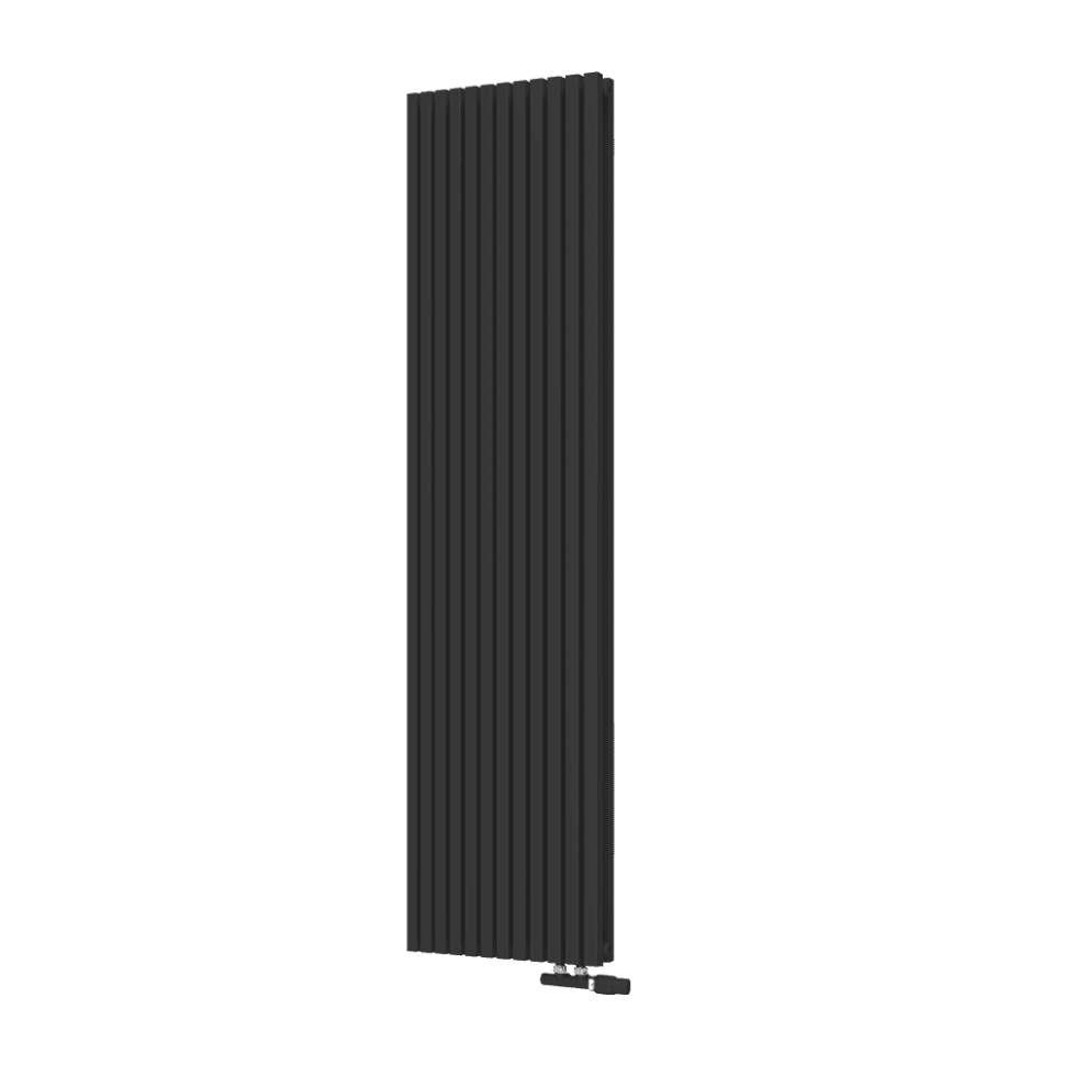 Радиатор КЗТО QUADRUM 30 V 2- 1750-12 UT RAL1T103S9005 (черный матовый муар)