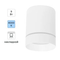 Светильник накладной светодиодный Elektrostandard DLR021 9 Вт 4200 К цвет белый матовый свет холодный белый Светильник накладной светодиодный Elektrostandard DLR021 9 Вт 4200 К цвет белый матовый свет холодный белый