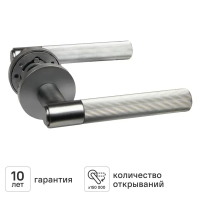Дверная ручка на розетке KREAFORTA Норбо без запирания цвет хром Дверная ручка на розетке KREAFORTA Норбо без запирания цвет хром