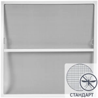 Рамочная москитная сетка 80x84 см к окну ПВХ 90x90 см белая Рамочная москитная сетка 80x84 см к окну ПВХ 90x90 см белая
