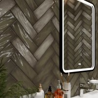 Плитка настенная Керамин Хейз 4 27.5x7.7 см 0.55 м² глянцевая цвет зеленый Плитка настенная Керамин Хейз 4 27.5x7.7 см 0.55 м² глянцевая цвет зеленый