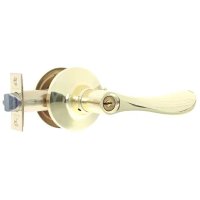 Ручка дверная на розетке Avers 8091-01 с ключом и фиксатором золото