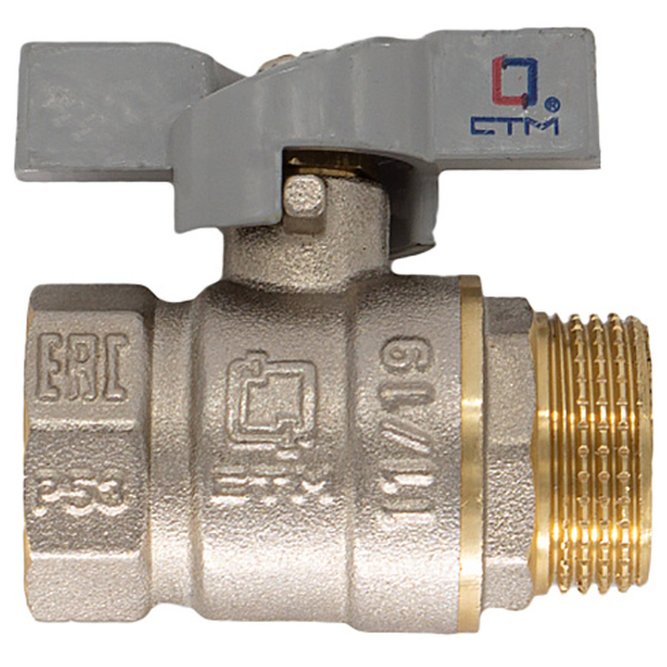 Кран шар. для воды 1/2 г/ш бабочка CTM СТАНДАРТ CWFMB012