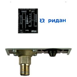 Реле давления РИДАН KPI 35R, диапазон настройки -0,2...7,5 бар, дифференциал 0,7...4 бар, штуцер G1/2А