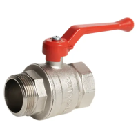 Кран шаровой прямой MONLID PN40 1 1/4" НР/ВР латунь ручка рычаг ГОСТ Р 59553-2021
