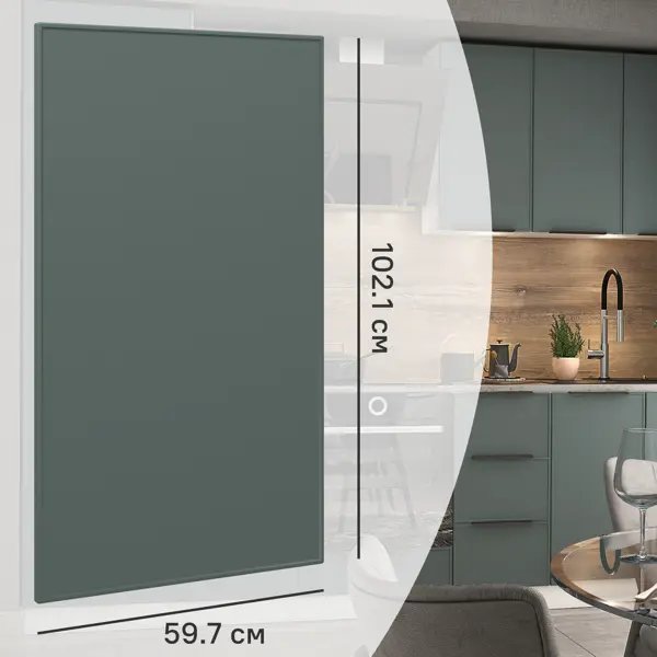 Фасад кухонного шкафа Инта 59.7x102.1 см KONSENSA МДФ цвет зеленый