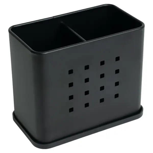 Лоток для столовых приборов 1 отсек Two Dolfins 16.3x13.5x9.5 см металл цвет черный
