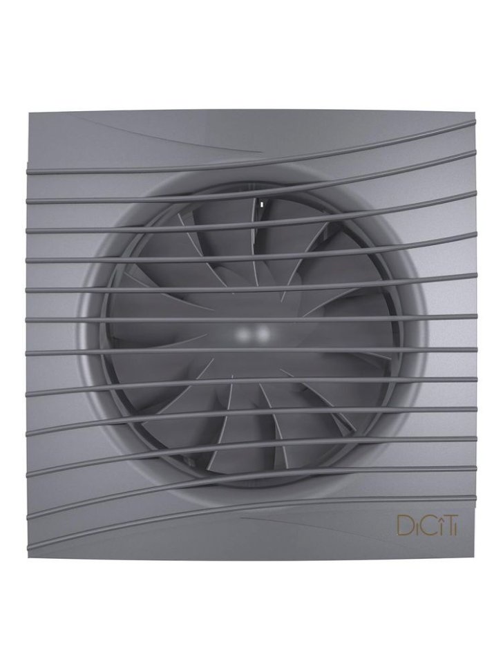 Вентилятор накладной SILENT D100 обратный клапан Dark gray metal DICITI
