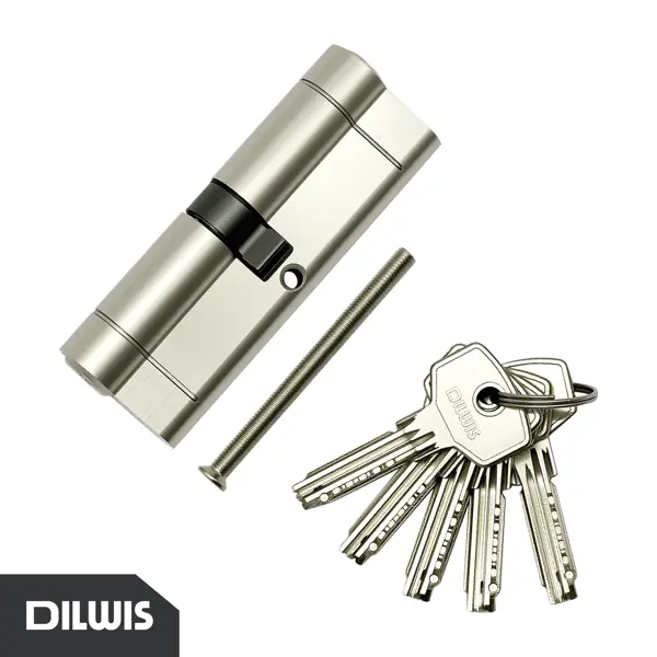 Цилиндр для замка DILWIS L3 45x45 мм ключ-ключ цвет никель