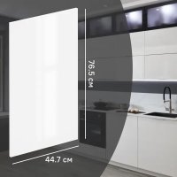 Фасад кухонного шкафа Аша 44.7x76.5 см KONSENSA ЛДСП цвет белый Фасад кухонного шкафа Аша 44.7x76.5 см KONSENSA ЛДСП цвет белый
