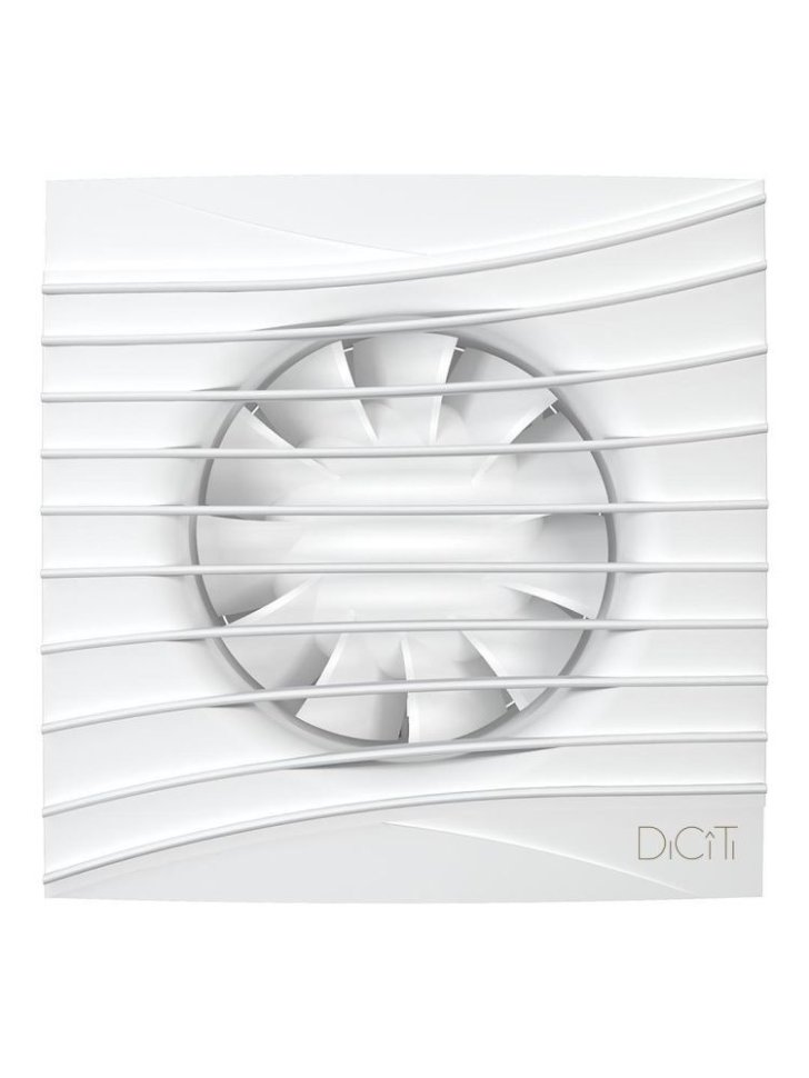 Вентилятор накладной SILENT D100 обратный клапан Matt white DICITI