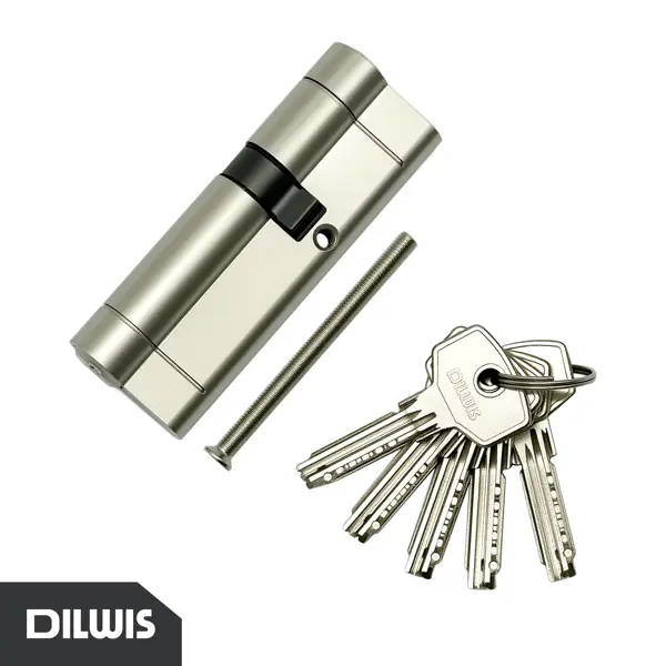 Цилиндр для замка DILWIS L3 35x55 мм ключ-ключ цвет никель
