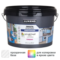 Эмаль универсальная Luxens цвет прозрачный глянцевая база С 2.5 кг Эмаль универсальная Luxens цвет прозрачный глянцевая база С 2.5 кг