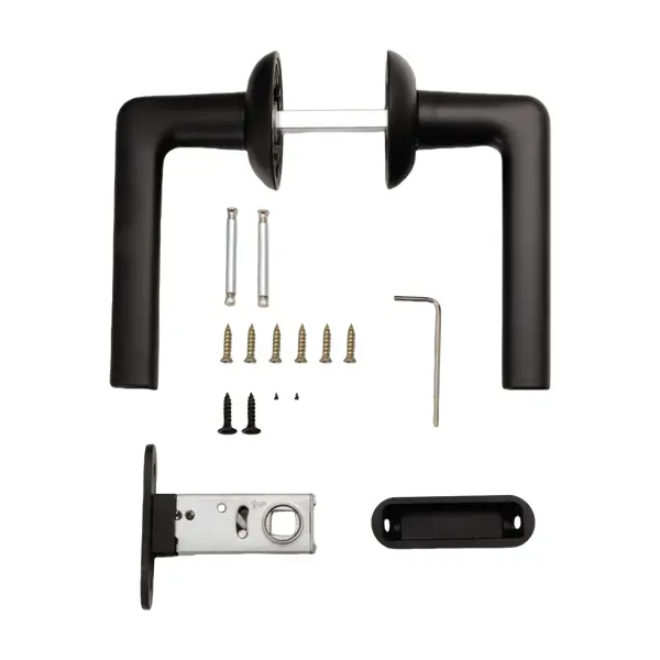 Дверная ручка на розетке Edson SET-PS 21-Z01 без запирания цвет черный