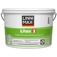 Краска для стен и потолков моющаяся Linnimax Litex 2 глубокоматовая цвет прозрачный база C 9 л