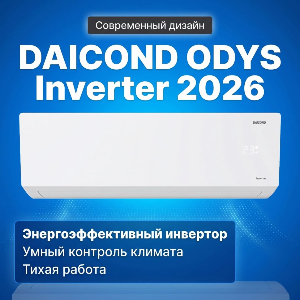 Инверторная сплит-система DAICOND DNI-OSE09NW ODYS Inverter