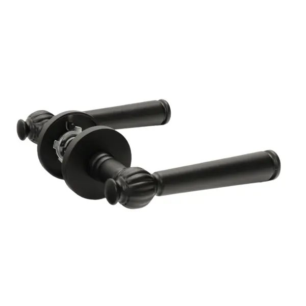 Дверная ручка на розетке Edson EDS-31-R2 без запирания цвет черный