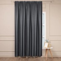 Штора на ленте 200x280 см эко твид цвет серый