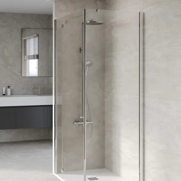Глазурованный керамогранит Incolor Travertino Biancorelief 60x120 см 1.44 м² матовый цвет светло-серый