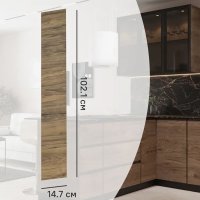 Фасад кухонного шкафа Токио 14.7x102.1 см DELINIA ID ЛДСП цвет темное дерево